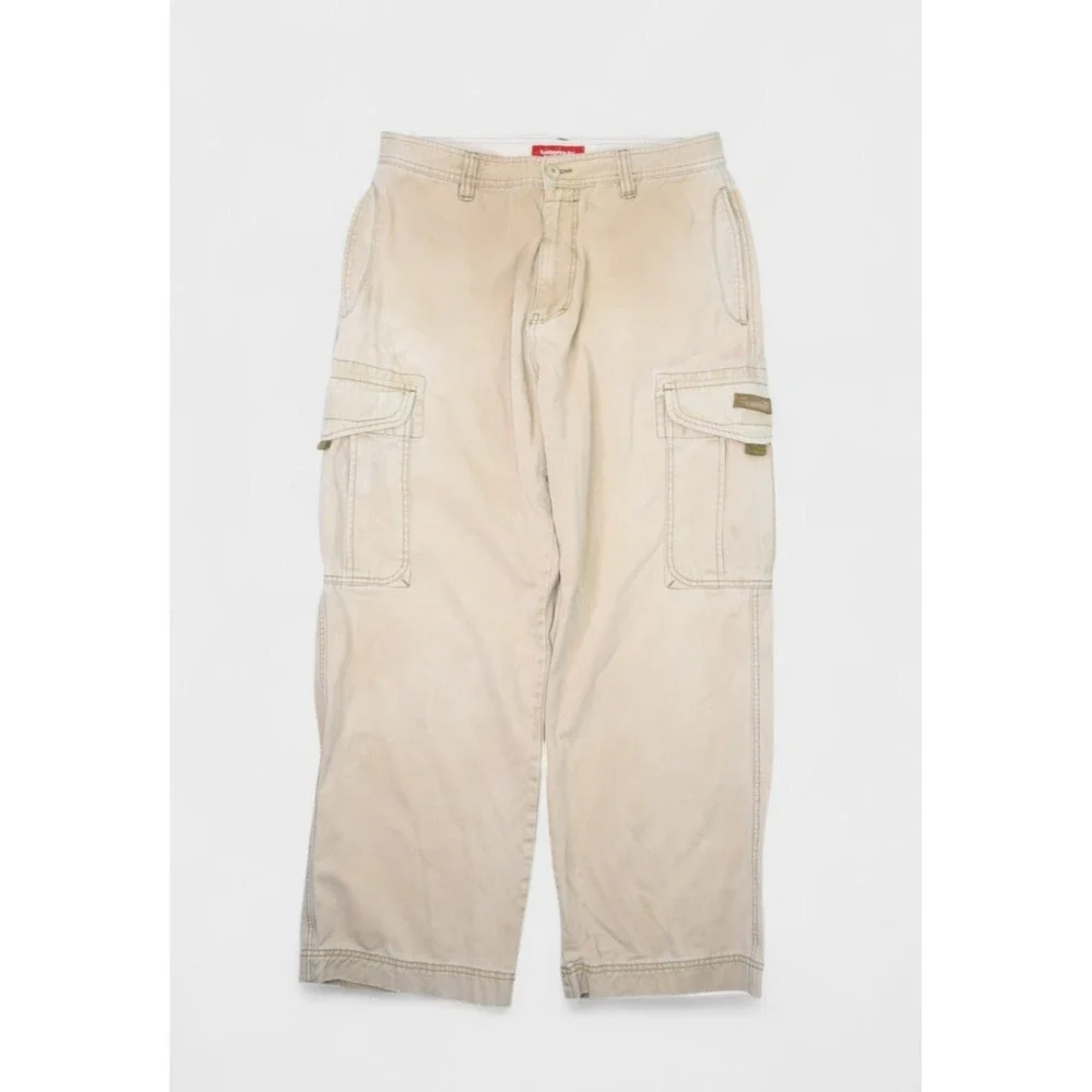 Unionbay Pants Mens 32x28 Khaki Cargo Heavyweight Cotton Faded Y2k Baggy